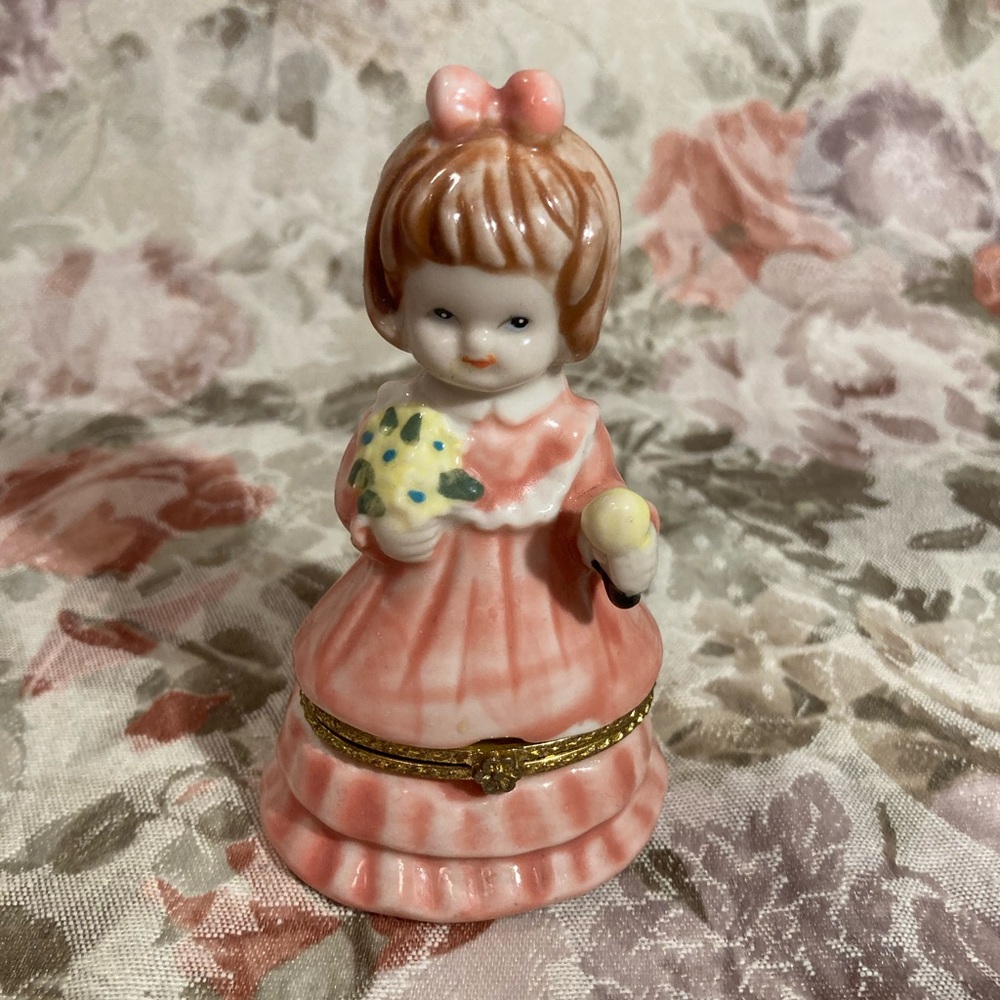 Small Vintage Pink Trinket Box